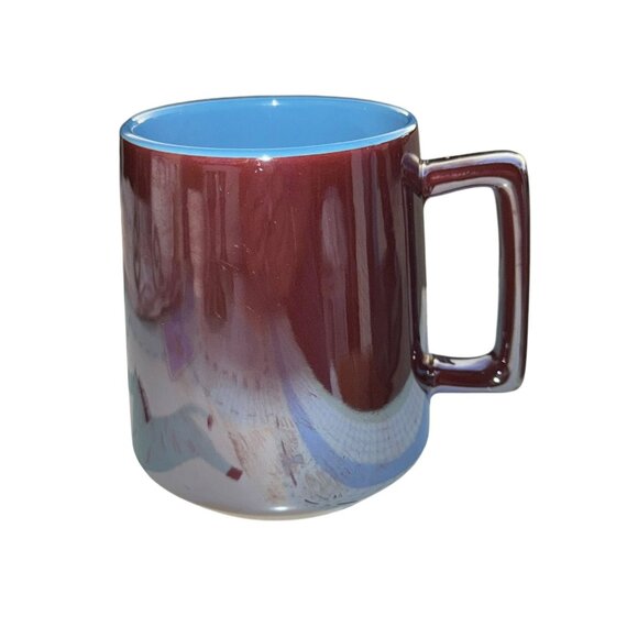 Iridescent Ceramic Mug With Blue Interior - Picture 5 of 14